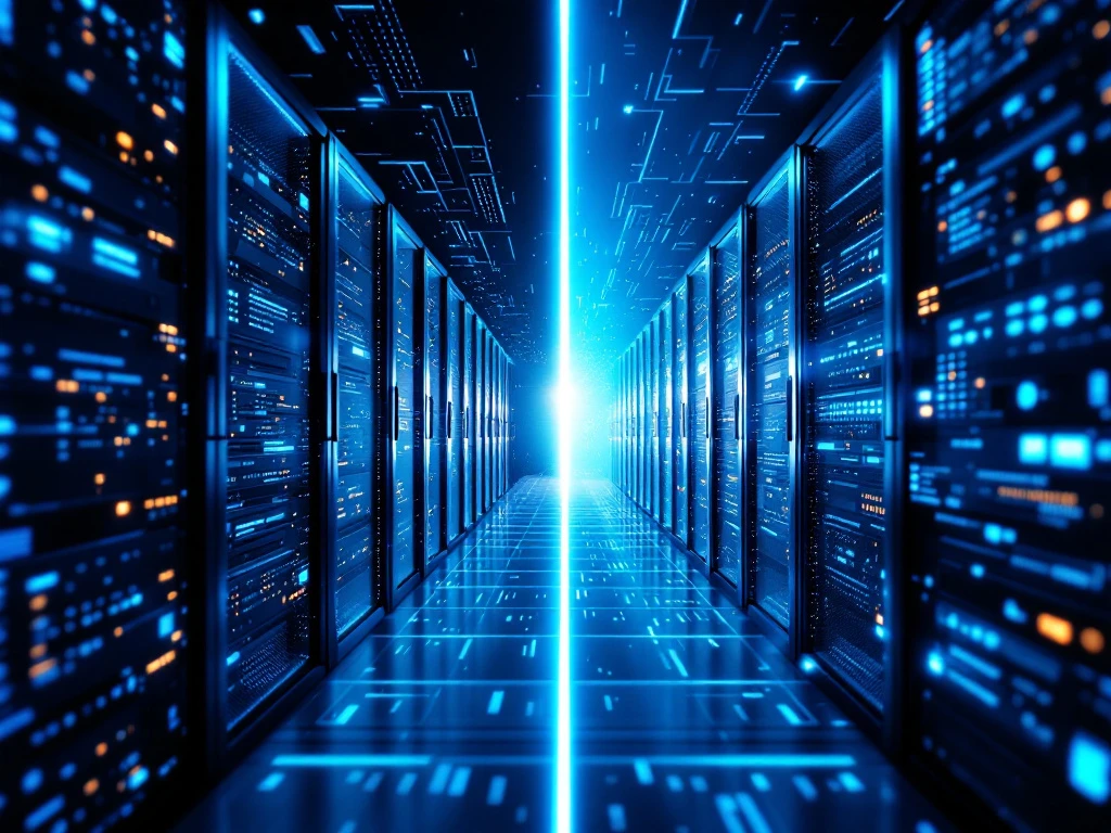 Vergelijking van beveiliging: traditionele server met enkele beschermingslaag versus cloudinfrastructuur met meerdere beveiligingslagen in blauwe technische omgeving.