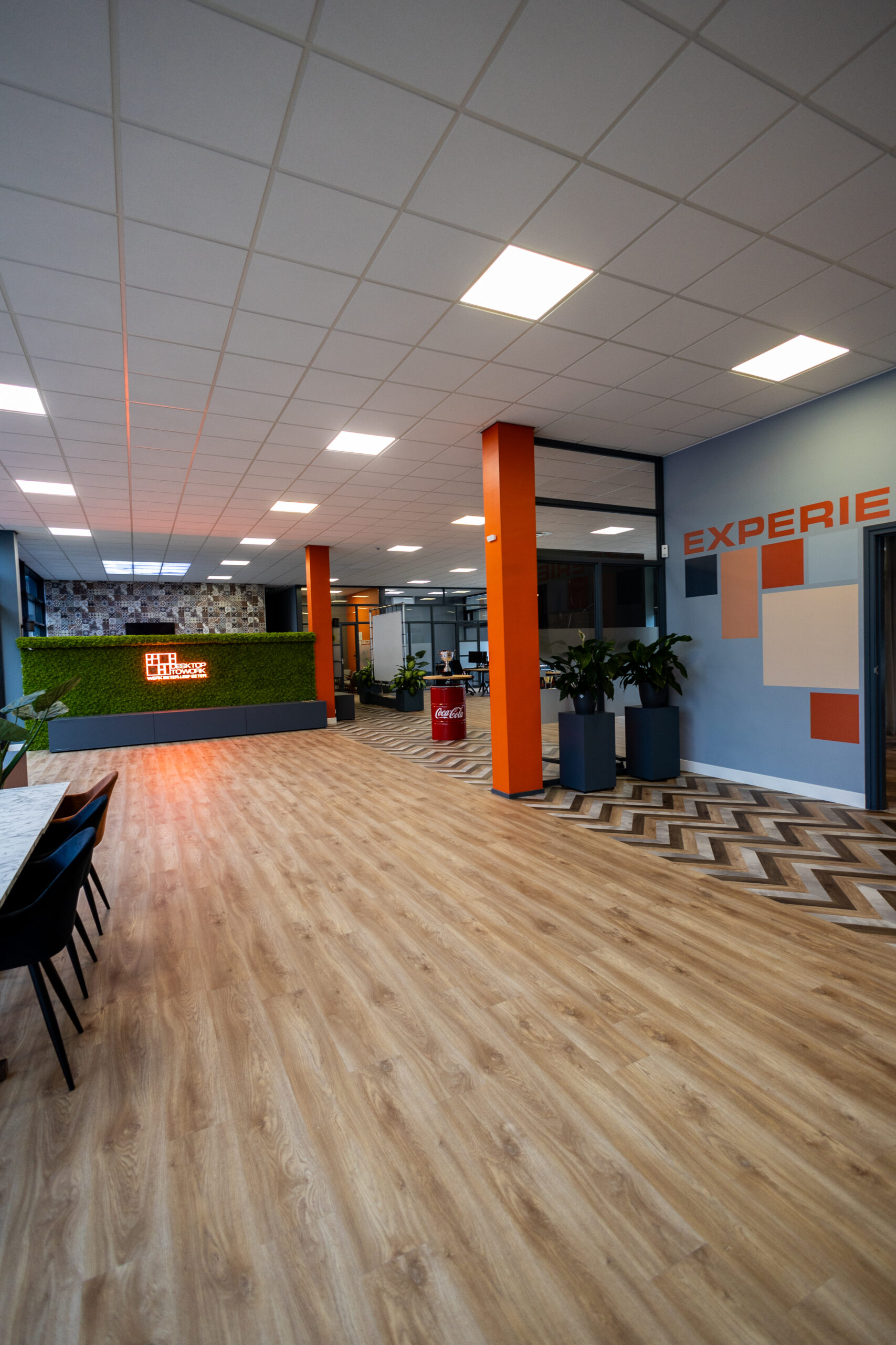 Kantoorvloer met printer, geregeld via managed print services