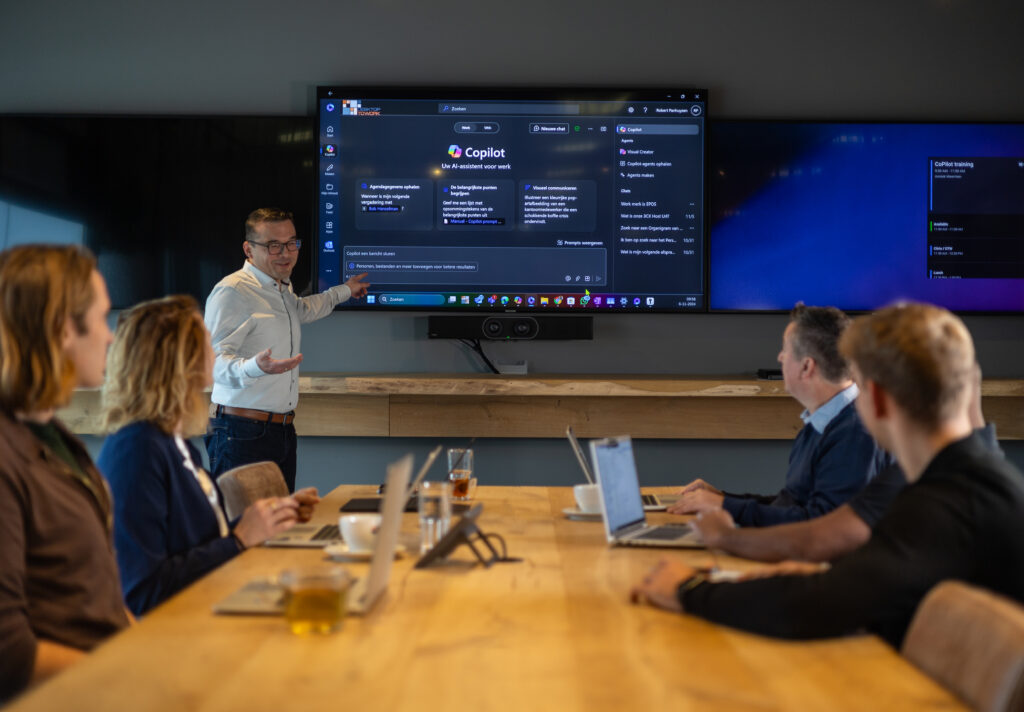 Netwerkbeheer met dashboards op grote schermen